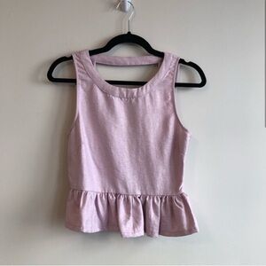 NWT Forever 21 Pink Peplum Cut Out Back Top